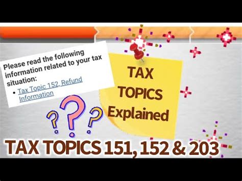 What IRS Tax Topic Code 152 vs 151 Mean For Your。